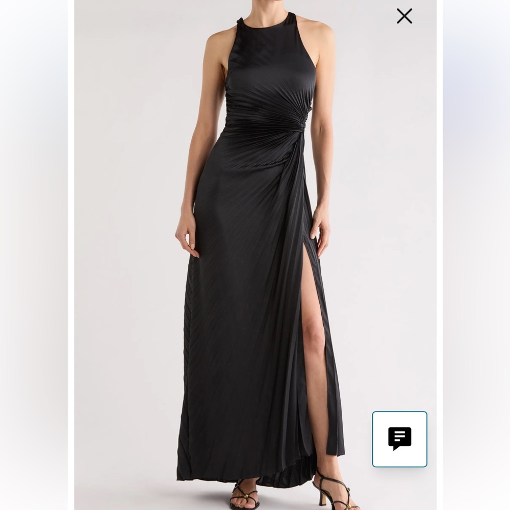 ALC Reagan Sleeveless Pleated Satin Gown